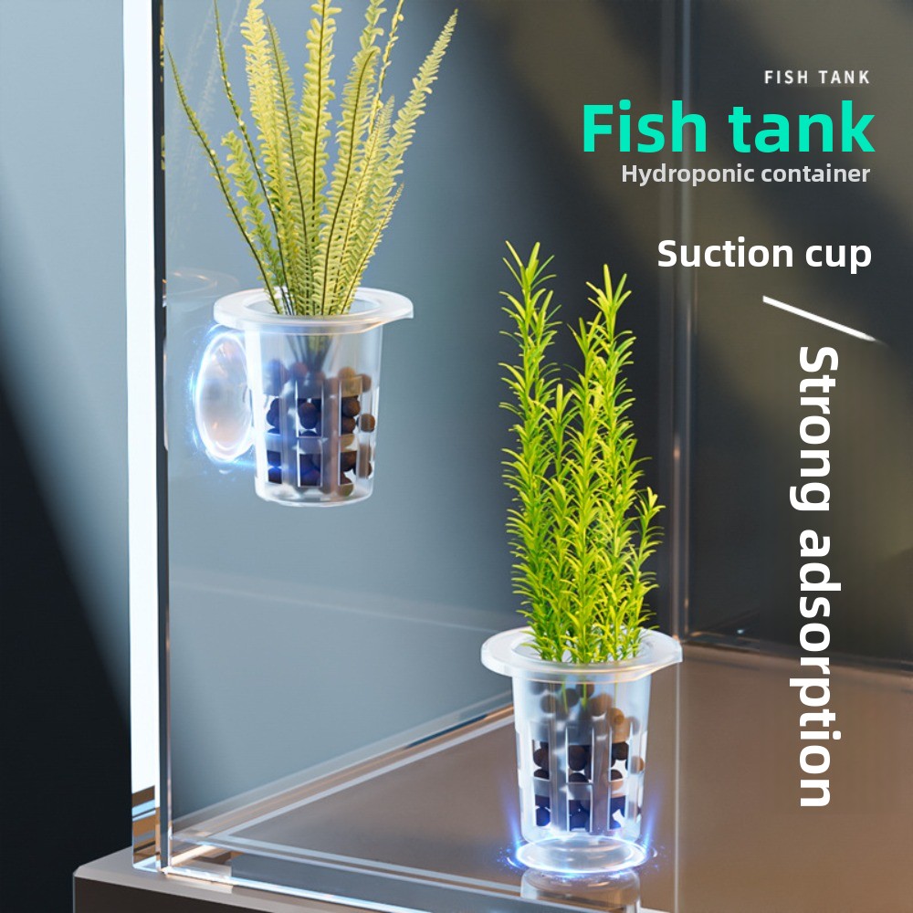 Aquarium Plants Live - 10 Buah Pot Hidroponik Tanaman Transparan