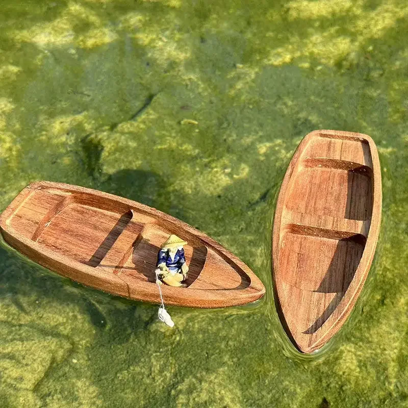 Aquarium Driftwood - Perahu Kayu Buatan Tangan Model Perahu