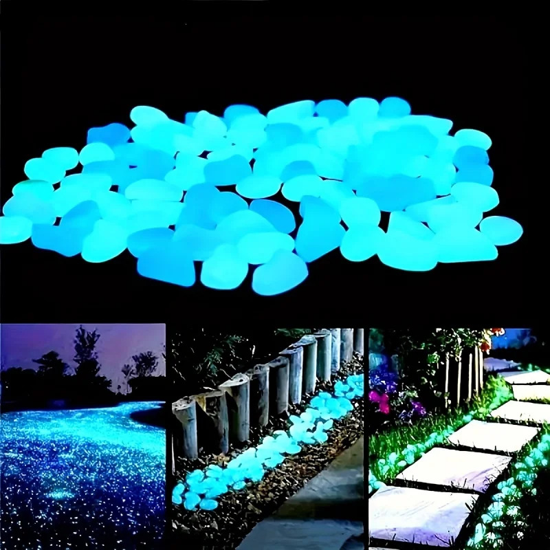 Plant Aquarium Pot - 100 buah Batu Resin Bercahaya yang