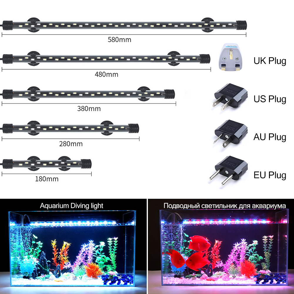 Lampu Akuarium LED 90-260V Lam - Aquarium Plant Substrate ulasan dan harga